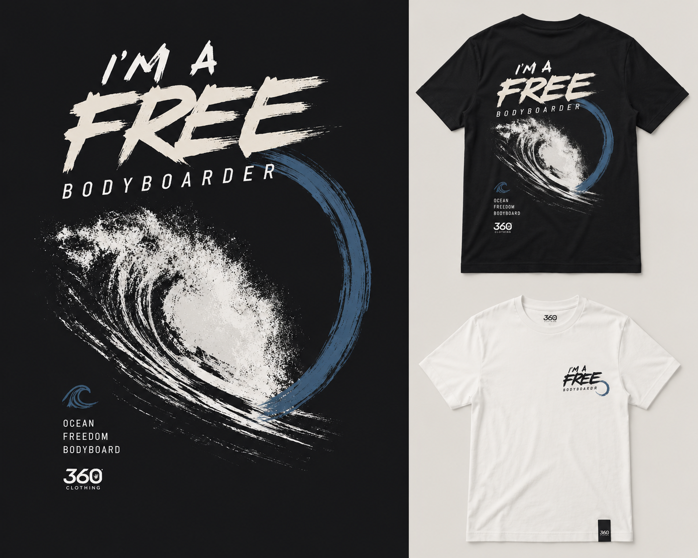 T-shirt 360 Free Bodyboarder