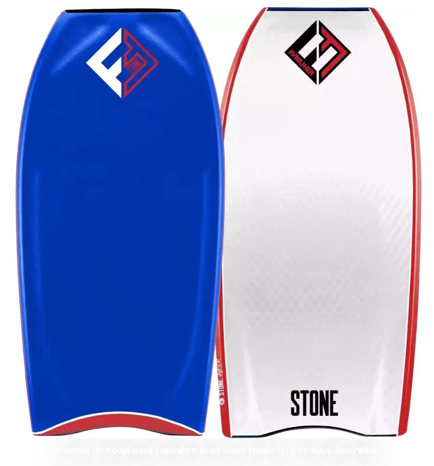 Prancha de bodyboard Funkshen Brad Stone Hyper D12 PP Navy Blue/White2026