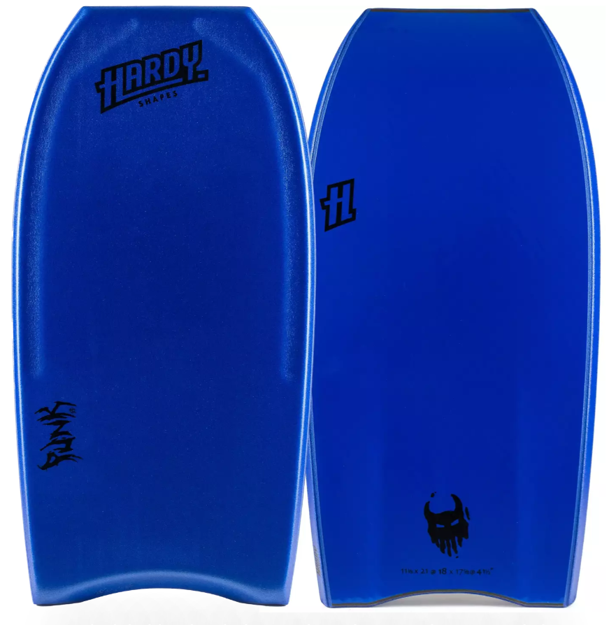 Prancha de bodyboard Hardy Shapes Punk Anarchy Mini Quad Kinetic PP Dark Blue