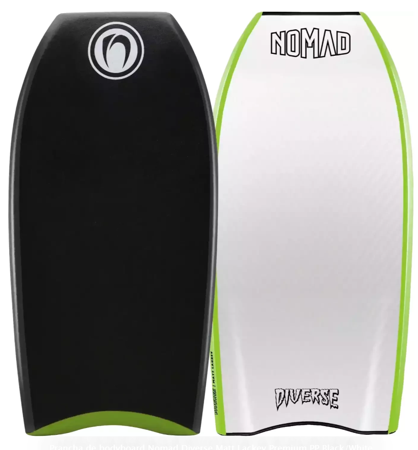 Prancha de bodyboard Nomad Diverse Matt Lackey Premium PP Black/White
