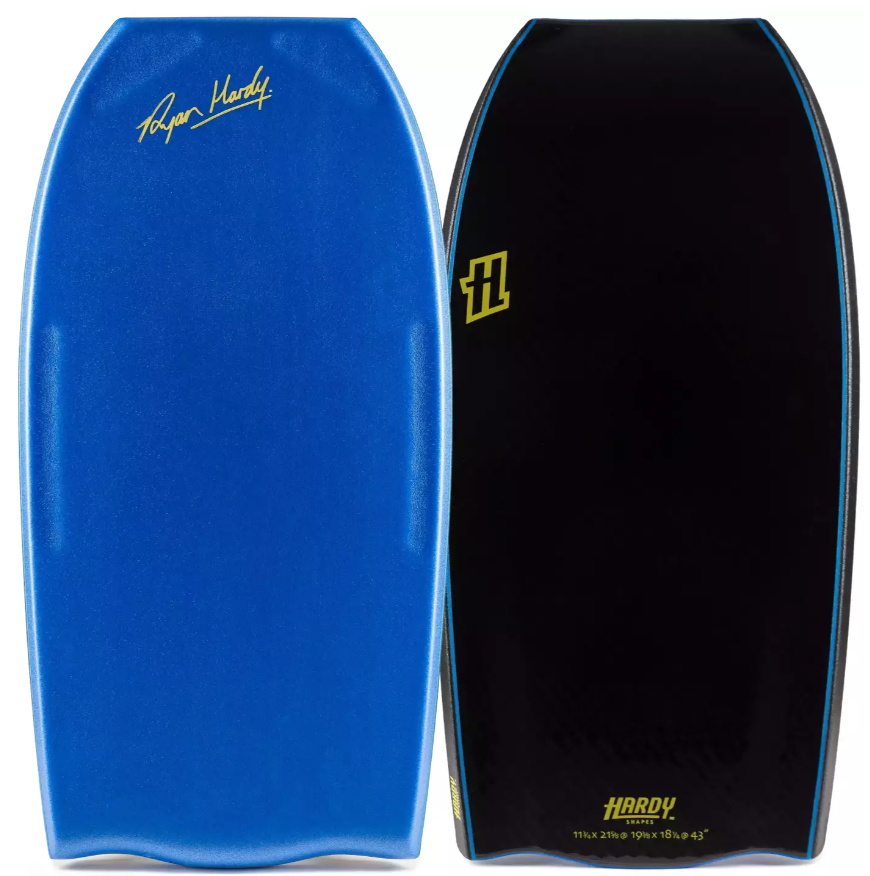 Prancha de bodyboard Hardy Shapes Ryan Hardy Pro Kinetic PP Bat Tail Red/Grey